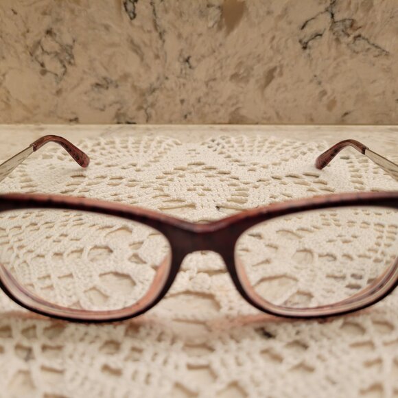 JUICY COUTURE EYEGLASSES JU 130 PINK LEOPARD FRAMES METAL VINTAGE Y2K WITH CASE - Picture 2 of 16